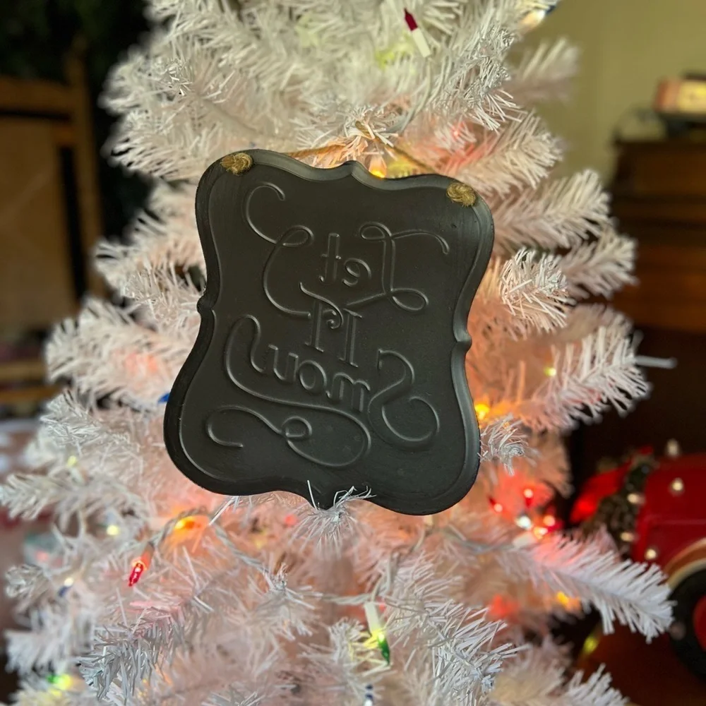 Large Vintage Let it Snow Christmas Christmas Ornament